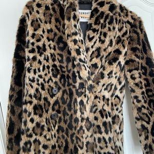 Leopard print coat